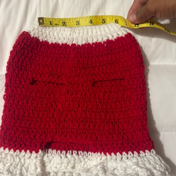 Hand crafted Crochet pets dress Skirt with Bow - Picture 3 of 5